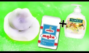 Jak zrobić slime z mąki ziemniaczanej i płynu do naczyń w 5 minut